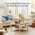 puredown® 18x18 Pillow Inserts Set of 2, Overfilled Down Alternative Decorative Pillows with 100% Cotton Cover, Plush Fluffy Throw Pillows for Couch, Sofa, Bed and Home Decor