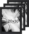 KTKDE Studio Gallery 20X30in Select picture Poster Frame Set of 3, black Wooden frames Display Poster, Posters & Art Prints for Artwork Wall Vertical or Horizontal Display best gift