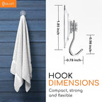 GLUIT Suction Cup Hooks - Utility Hook Wall Hangers for All Purposes Stainless Steel Removable Small Suction Cups for Kitchen Bathroom Shower Wall Window Glass Door 3 lbs (14 Suction Hooks)