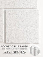 Bumusty Large Cork Board 48" x 36" Alternative - 12 Pack Felt Wall Tiles with 70 Safe Removable Adhesive Tabs, 30 Pushpins, Cork Boards for Walls Pin Board Bulletin Board Office Decor (Light Gray)