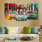 Novatique 3 Piece The Last Supper Picture Wall Art Graffiti Canvas Wall Art Modern Religious Graffiti Picture Decor Jesus Poster Home Decor for Living Room Office, 24 ”x 36 ”x 3Pcs