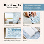 Drawer Liners - 14 in x 19.5 in, Pack of 6 - Fresh Linen Scented Drawer Liners - Damask Design & Scented Shelf Mat - Trim-to-Fit Sheet