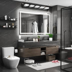 60x36 Inch Led Mirror for Bathroom with Front Light and Backlit, Bathroom Mirror with Led Lights, Vanity Mirror with Lights for Wall, Anti-Fog, Dimmable, Memory Function, Tempered Glass