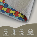 Kids Education Area Rug Funny Colorful English Letters and Cloud Math Print Carpet for Living Room Blue Black Non Slip Washable Floor Mat for Nursery Dorm Bathroom Home Office Classroom, 3x5ft