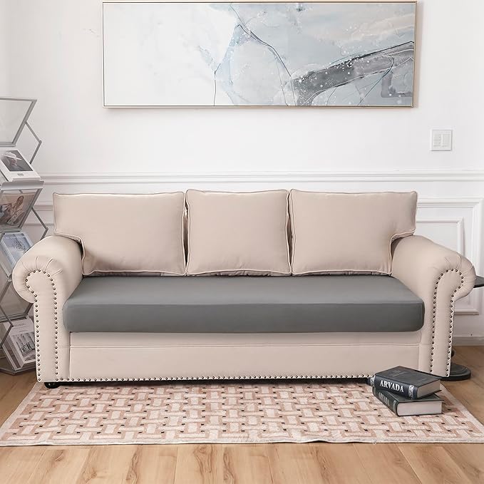100% Waterproof Couch Cushion Covers, Replacement Sofa Cushion Covers, Stretch Individual Sofa Seat Cushion Slipcovers Furniture Protector for Kids Pets