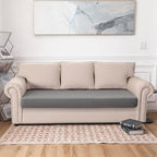 Waterproof Patio Couch Cushion Covers Sofa Seat Cover, Stretch Sofa Cushion Slipcovers for Sectional Sofa, Outdoor Furniture Protector for Kids Pets, Washable(Large, Light Grey)