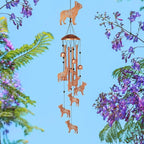 Bulldog Dog Wind Chimes for Outside,Metal Windchimes,Bulldog Dog Gifts for Women/Men,Wind Chime Garden Decor Outdoor,Memorial/Housewarming/Birthday/Festival Gifts,Front Yard Decor