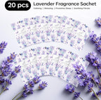 MYARO 20 Packs Fresh Lavender Scent Air Freshener for Drawer and Closet Long Lasting Sachets Bags Drawer Odor Deodorizers Home Car Fragrance