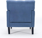 KEIKI Tufted Upholstered Accent Chair for Bedroom and Living Room, Corduroy Fabric Armchair with Plush Foam Seat, Solid Wood Frame, Classic Club Chair for Reading and Relaxing