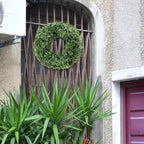 24" Spring Wreath for Front Door, Artificial Boxwood Wreaths, Summer Door Wreath, Used for Spring Home Decor,Farmhouse or Room Indoors,Outdoors, corridors, Offices (Green)