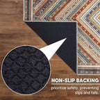 Keen Home Design 6x9 Rug - Machine Washable Area Rug with Non-Slip Backing, Ideal for Living Room, Dining Room, Bedroom - Vintage, Easy Clean, Durable, Low Pile Rug - (6' x 9')