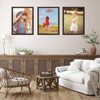 KTKDE A2 Picture Frame Walnut Woodgrain Display 16.5x23.4 inch Poster Frames Vertical & Horizontal Wall Hanging Large Picture Frame for Photos and Artwork - Perfect for best gifts and Home Decor