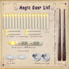 Homemory 20 Pcs Floating Candles with 2 Wand, LED Warm Yellow Magic Deco Candle, Warm Yellow Flameless Taper Candles for Halloween Party Decor