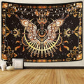CHDGDHC Butterfly Moth Tapestry,Hippie Floral Aesthetic Wall Tapestries, Psychedelic Aesthetic Decor, Large Tapestry for Bedrooms, Living Rooms, and Dorms-79.92x59.84 Inch