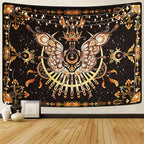 CHDGDHC Butterfly Moth Tapestry,Hippie Floral Aesthetic Wall Tapestries, Psychedelic Aesthetic Decor, Large Tapestry for Bedrooms, Living Rooms, and Dorms-39.37x29.92 Inch