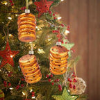 3D Christmas Tree Ornaments 2025 - Glass Blown Chocolate Chip Cookie Food Hanging Christmas Decorations, Mini Fun Ornaments for Xmas Tree Home Outdoor Centerpiece