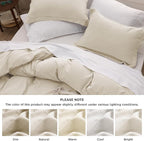 Bedsure Oat Milk Duvet Cover Full Size - 3 Pieces Prewashed Extra Soft Cotton-Like Polyester Bedding Set, Includes 1 Duvet Cover 80x90 Inches with Zipper Closure & 2 Pillow Shams, No Comforter