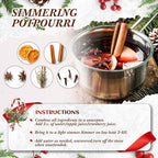 48 Pcs Christmas Potpourri Simmer Pot Kit Christmas Scent Stocking Gifts Holiday Stovetop Potpourri for Home Fragrance Housewarming Hostess Gift