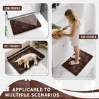 Yimobra Chenille Bathroom Rugs Non Slip, Extra Thick Soft Absorbent Bath Rug 31.5x20 Inch, Machine Washable Quick Dry Bath Mat for Bathroom Floor, Tub and Shower, Home Decor Accessories, Brown