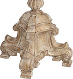 Barnes and Ivy Duval French Vintage Traditional Standing Floor Lamp 63.5" Tall Distressed Candlestick Crystal Glass Beading Cream Bell Shade Decor for Living Room Reading House Bedroom Home