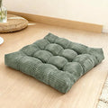 Meditation Floor Pillow Set,Memory Foam Meditation Cushion for Adults Sitting, Large Square Thickened Seat Cushions for Yoga, Tatami Living Room (1, Dark Green)