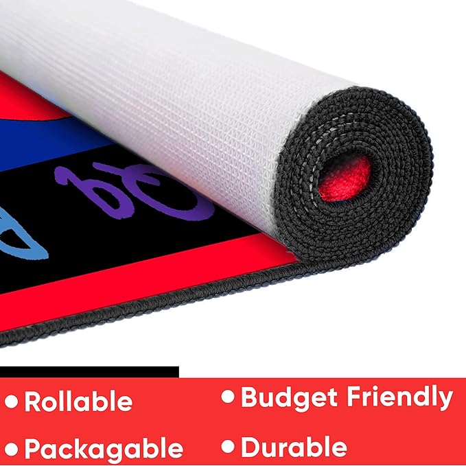 KIDCARPET.COM Learn with Inchworm Rectangle Classroom Rug | Bordered Area Rug for Preschool Daycare Learning, 4' x 6'