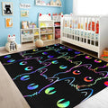 Black Cat Rug for Bedroom, Kids Cat Carpet for Girls Room Decor, Funny Cats Rugs Room Decor Playroom Cute Cats Themed Kids Area Rug Washable Non Slip Childrens Bedroom Mat 3x5 Feet
