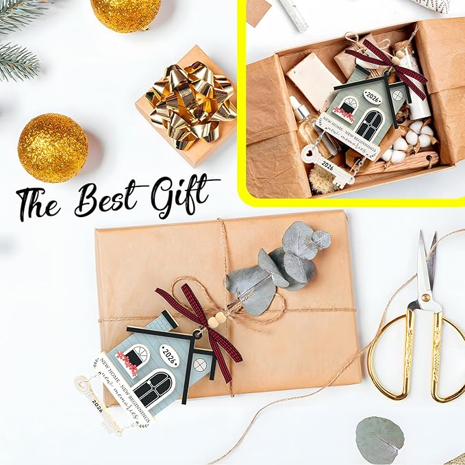 New Home Ornament 2026 - Housewarming Gifts for New House, First New Home Warming Gift Ideas for Couple - House Ornaments for Newhouse Owners Ideas - First Christmas 2026