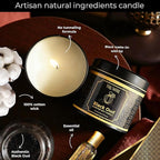 Black Oud Candle Highly Scented Soy Candel Clean Non Toxic Velas Aromáticas Gift for Men Pack of 1 5Oz Decorartive Travel Tin