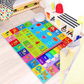 Kids Alphabet Play Game Rug - 3' 3" x 5' 3" ABC Numbers and Shapes Educational Learning Toddler Carpet - Kids Room Playroom Classroom Kindergarten Activity Fun Soft Non-Slip Mat