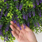 26" Artificial Lavender & Boxwood Wreath for Front Door - Large Faux Purple Greenery Outdoor Wreath for Home, Farmhouse, Window, Wall Decor | Spring Summer All Seasons