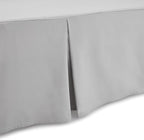 Amazon Basics Lightweight Pleated Bed Skirt, Full, Light Grey, Solid