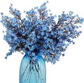 JAKY-Global 9pcs Babys Breath Artificial Flowers Gypsophila Bouquet Bulk Fake Spring Silk Small Flowers Real Touch Faux Floral for Home Bedroom Kitchen Garden Wedding Christmas Party DIY Decor (Blue)