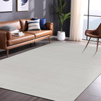 Micro Loop Indoor Rug White 9x12 Boho Geometric Neutral Area Rugs for Living Room Soft Luxury Modern Low and High Pile Durable Stain Resistant Non-Shedding Indoor Area Carpet 9 x 12