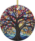 Tree of Life Ornament Christmas Decoration Christmas Tree Ornaments Gift Round Ceramic Bauble Present Holiday Keepsake