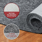 Waterproof Rug Pad, 5x7 ft Area Rug Non-Slip Carpet Pad, 1/4" Thick Non-Slip Rug Pads for All Floors and Finishes, Felt Pad for Hardwood Floors, Keeps Carpets in Place Soft and Safe
