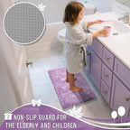 Yimobra Chenille Bathroom Rugs Non Slip, Extra Thick Soft Absorbent Bath Rug 31.5x20 Inch, Machine Washable Quick Dry Bath Mat for Bathroom Floor, Tub and Shower, Home Decor Accessories, Lilac