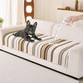 HAOMAIJIA Boho Couch Covers for Sofa, Waterproof Couch Cover for Dogs Soft Chenille Jacquard Non Slip Sofa Covers for Pets Washable Couch Protector (Brown, 36.5" x 74" 1 Pack)
