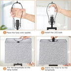 Touch Control Table Lamps Set of 2, Modern Bedside Lamps with USB A+C Ports & AC Outlet, 3 Way Dimmable Contemporary Nightstand Lamps for Bedroom Living Room Gray(LED Bulb Included)