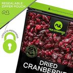 NUT CRAVINGS - Dried Whole Cranberries, Lightly Sweetened, Unsulphured (32oz, 2 LB) Tu Bishvat Favorite - Sweet Healthy Snack, Vegan, Kosher, Resealable Bag