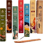 Aromatic Incense Sticks Gift Set – 120 Natural & Non-Toxic Incense Sticks | 6 Soothing Scents | Home, Meditation, Relaxation & Yoga | Free Incense Holder | Inciensos - Gifts for Women