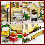 Christmas Holiday House Building Set, DIY Christmas Holiday Snow Village Building Toys, Christmas House Gifts for Kids, Boys, Girls, Family, and Friends（2069pcs）