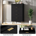 GarveeHome 5 Drawers Dresser for Bedroom, Fluted Dresser Chest of Drawers with Handle, Wood Modern Dressers for Closet, Bedroom Furniture Storage Organizer for Living Room, Hallway