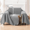 Deep Dream Cat-Scratch Resistant Armchair Couch Cover, Waterproof Sofa Cover for Dogs, Pet Friendly Couch Protectors Anti Slip Thickened Slipcovers for Dogs Pets, 71" x 91", Light Grey