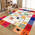 Education Learning Rug Colorful Musical Number Symbols and ABC English Letters Decorate Carpet Baby Crawling Mats with Anti-Skid Rubber Backing for Classroom Home Learning Area Office, 6x8ft