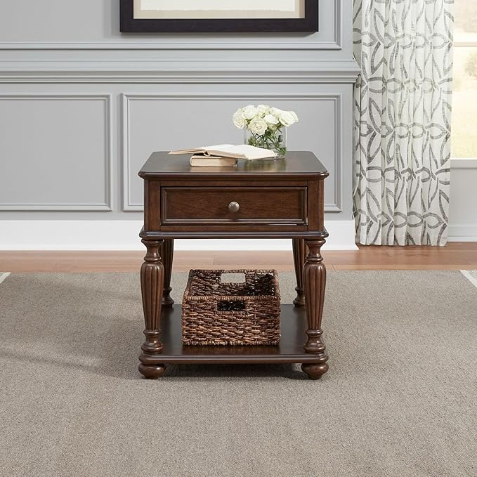 Liberty Furniture Allington Rectangular End Table for Living Room - Satin Sienna