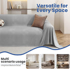 Pet Couch Cover for Dogs, 78"x102", Sofa Covers Washable Geometry, Loveseat Cover for 2 Cushion Sofa, Couch Covers for Sectional L-Shape, Non Slip Dog Furniture Protector, Light Grey