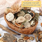 Nuanchu 2 Pack Decorative Balls Potpourri Bowl Filler Decor Natural Vase Bowl Filler Assorted Spherical Rattan Twigs Wicker Balls for Home Decor Centerpiece, No Scent(Green Series,Simple Style)