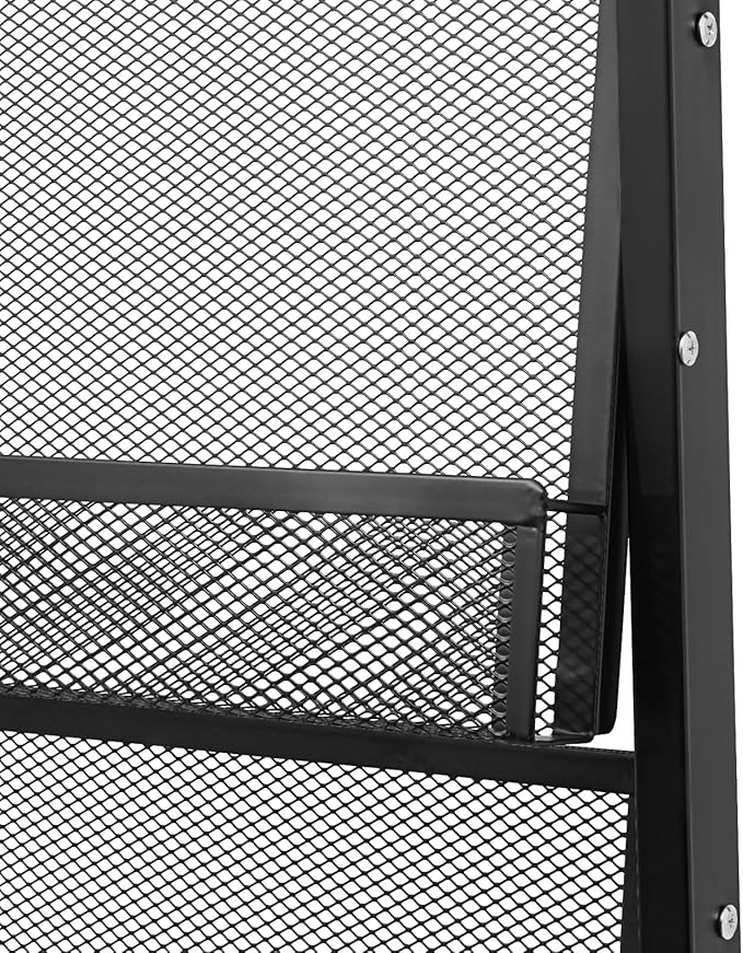 Floor-Standing Magazine Rack, 5-layer Brochure Holder Display Stand with Wheels, High-hardness Metal Literature Rack for Office, Exhibitions, and Any Organization Requiring Information Display