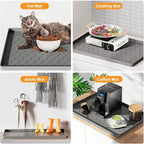 Silicone Under Sink Mat 28" x 19", kitchen Essentials and Gadgets, Shelf liner and Cabinet Protector, Home Organizers and Storage, Waterproof Bathroom Tray